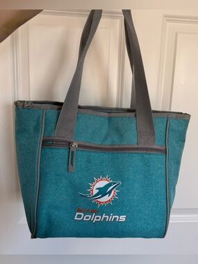 Miami Dolphins Teal Cooler Tote Bag